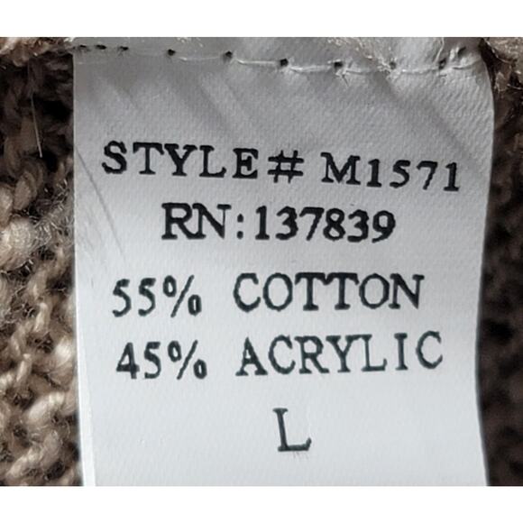 Altar'd State Tan Slub Knit Open Front Cardigan Large Lightweight Soft Stretchy - Picture 4 of 6